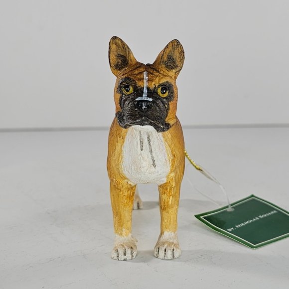 St Nicholas Square Boxer Dog Christmas Ornament New With Tag - Picture 2 of 7